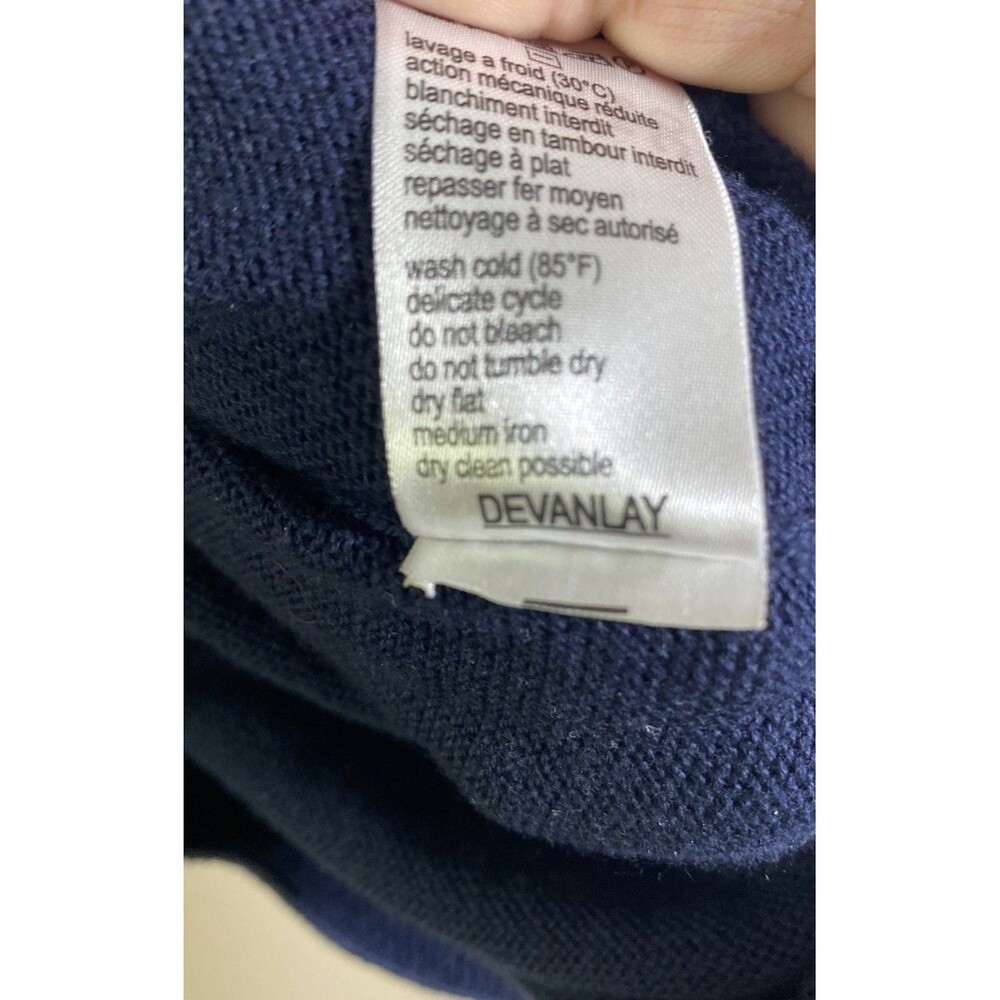 Lacoste Cotton Knit Sweater Vest Navy V-Neck Sleeveless Men’s Size 6 XL - Picture 10 of 10